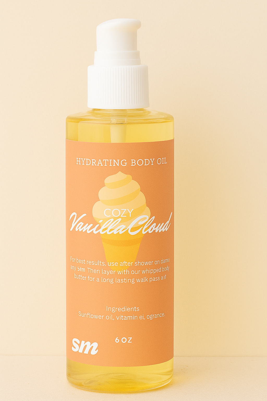 Cozy vanilla cloud body oil