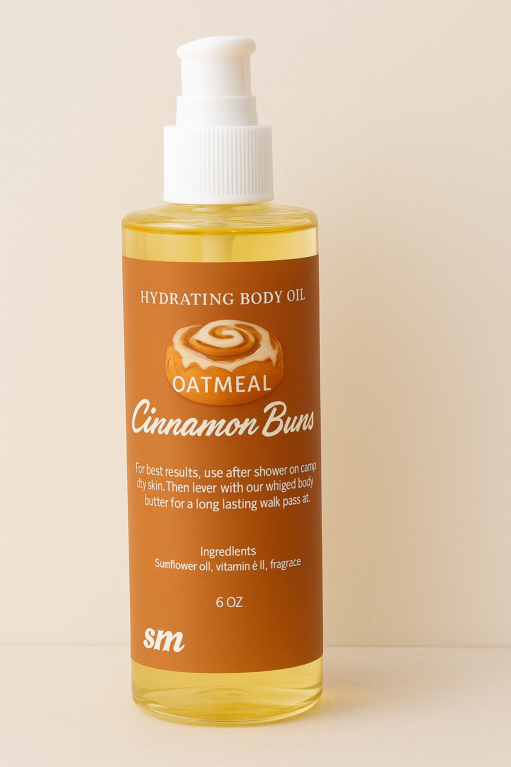 Oatmeal  cinnamon buns body oil
