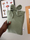 Sage green book sleeve covers