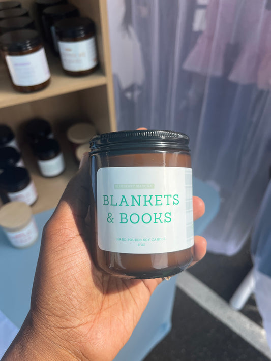 Blueberry matcha soy candle