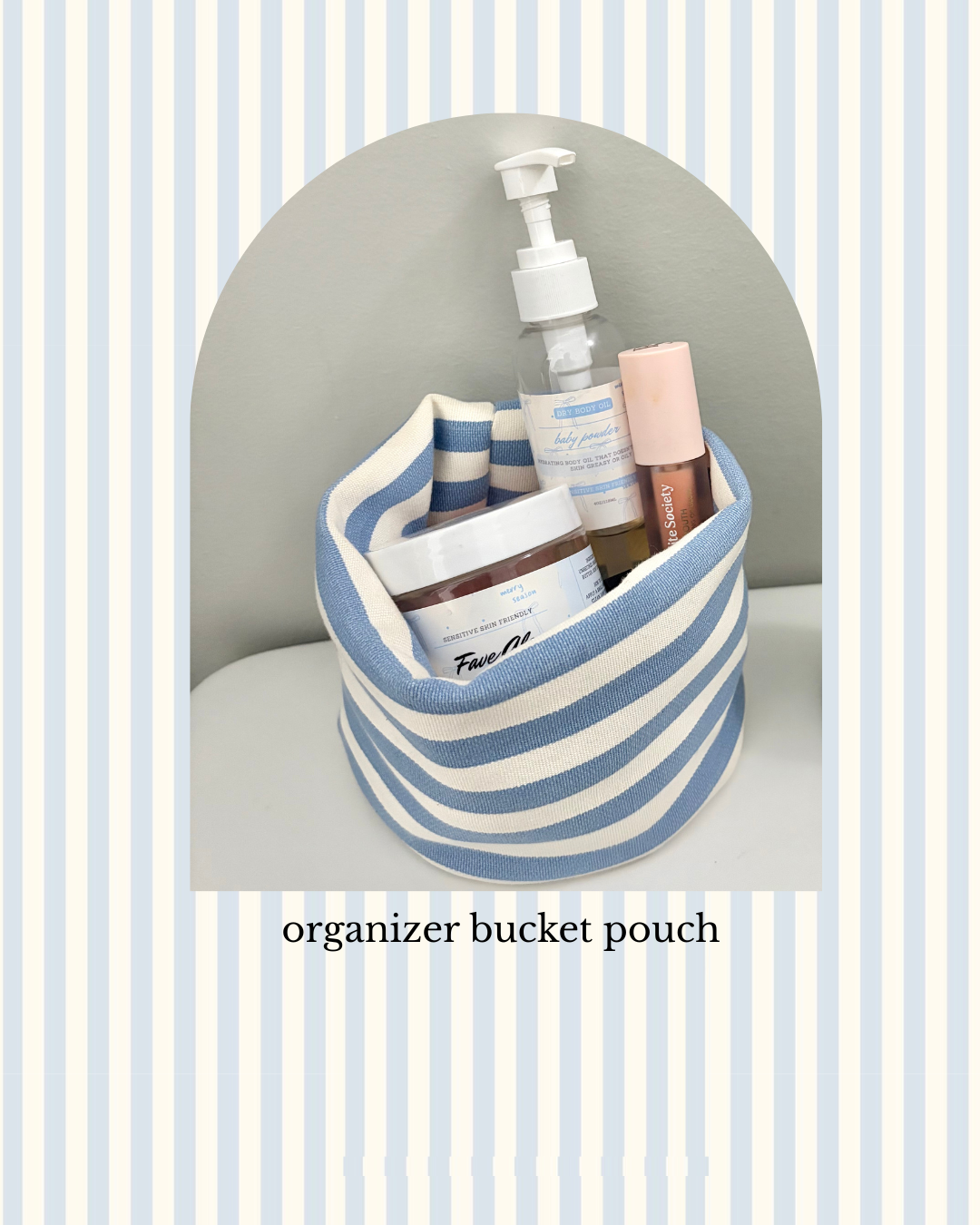 vanity bucket organizer pouch