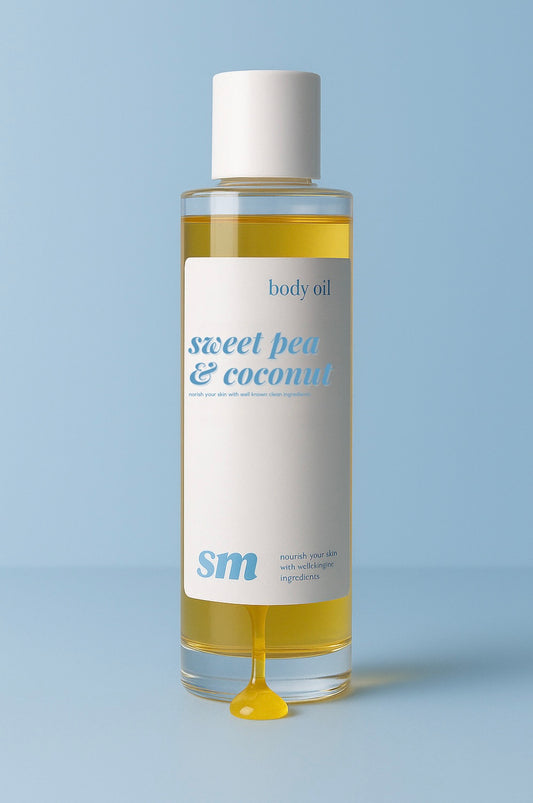 sweet pea + coconut  body oil